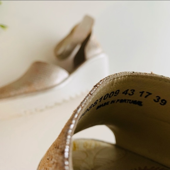 Fly London Yake Perforated Leather Wedge Sandals - Picture 5 of 5